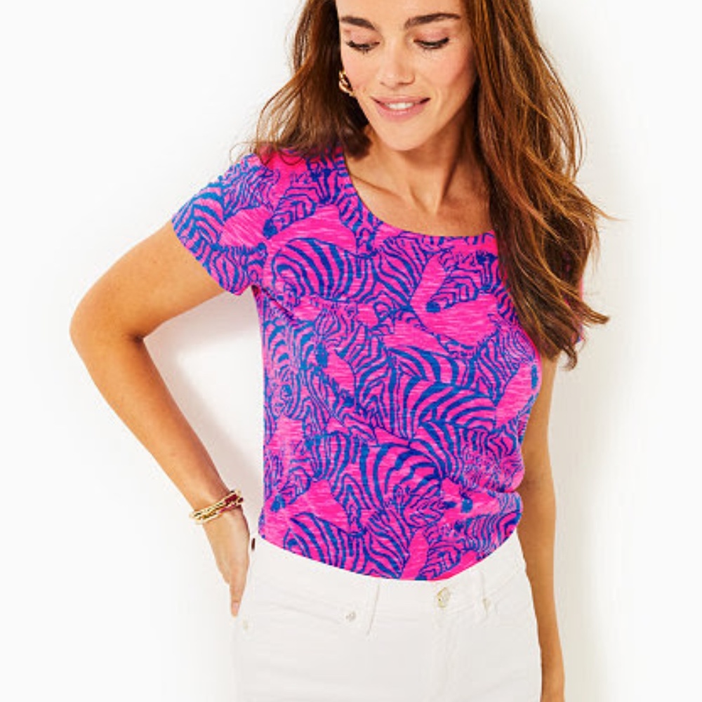 Lilly Pulitzer Etta Scoop Neck Top